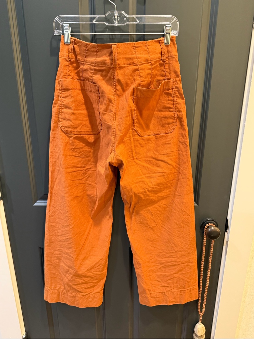 Anthropologie Maeve The Colette Pants Women’s 29 Burnt Orange Wide Leg Crop - Picture 4 of 11